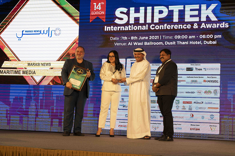 Marasi News Retains The Title Of The “Best Maritime Media” At Shiptek Awards 2021