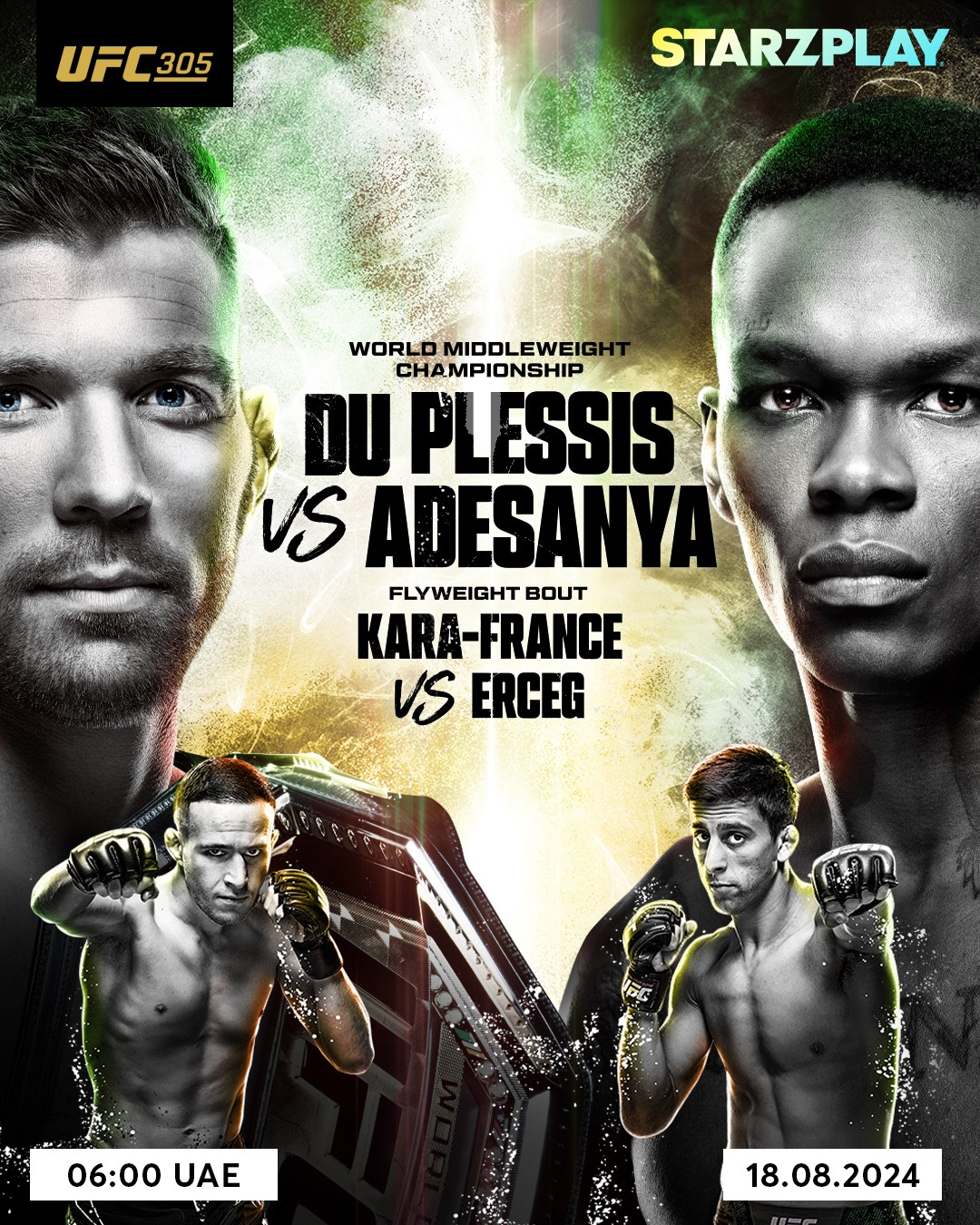 UFC 305 Live On STARZPLAY Du Plessis vs. Adesanya For The Title!